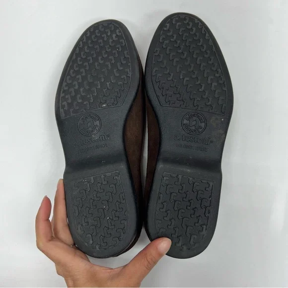 A.TESTONI Brown Suede Slip On Loafers Men’s Size 9 - Picture 11 of 13